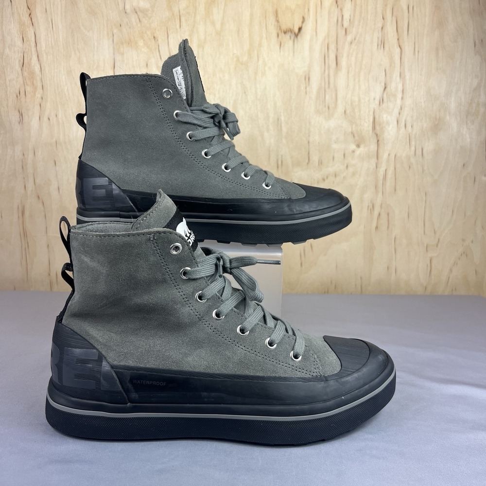 Sorel Cheyanne Metro II Mens Size 9 Waterproof Boots Quarry Black NM4986-052